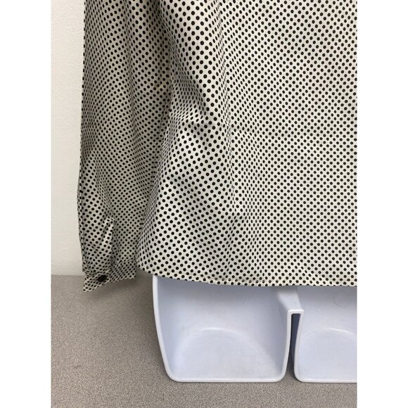 Vintage Woman’s Long Sleeve Polka Dot Blouse Front Button Size 14. - Picture 3 of 5
